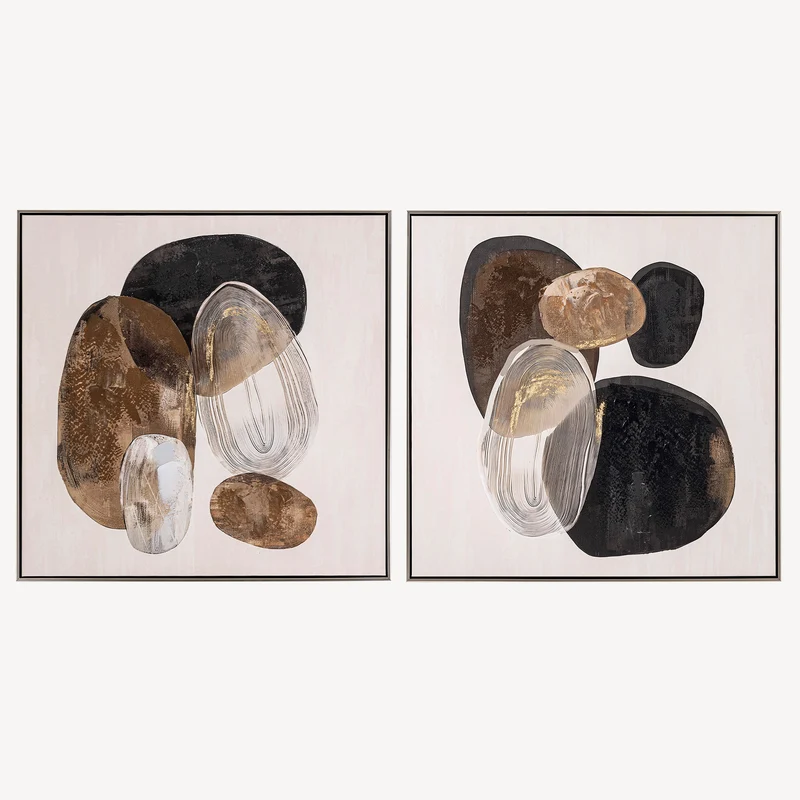 Set 2 Cuadros Agate 80x80cm